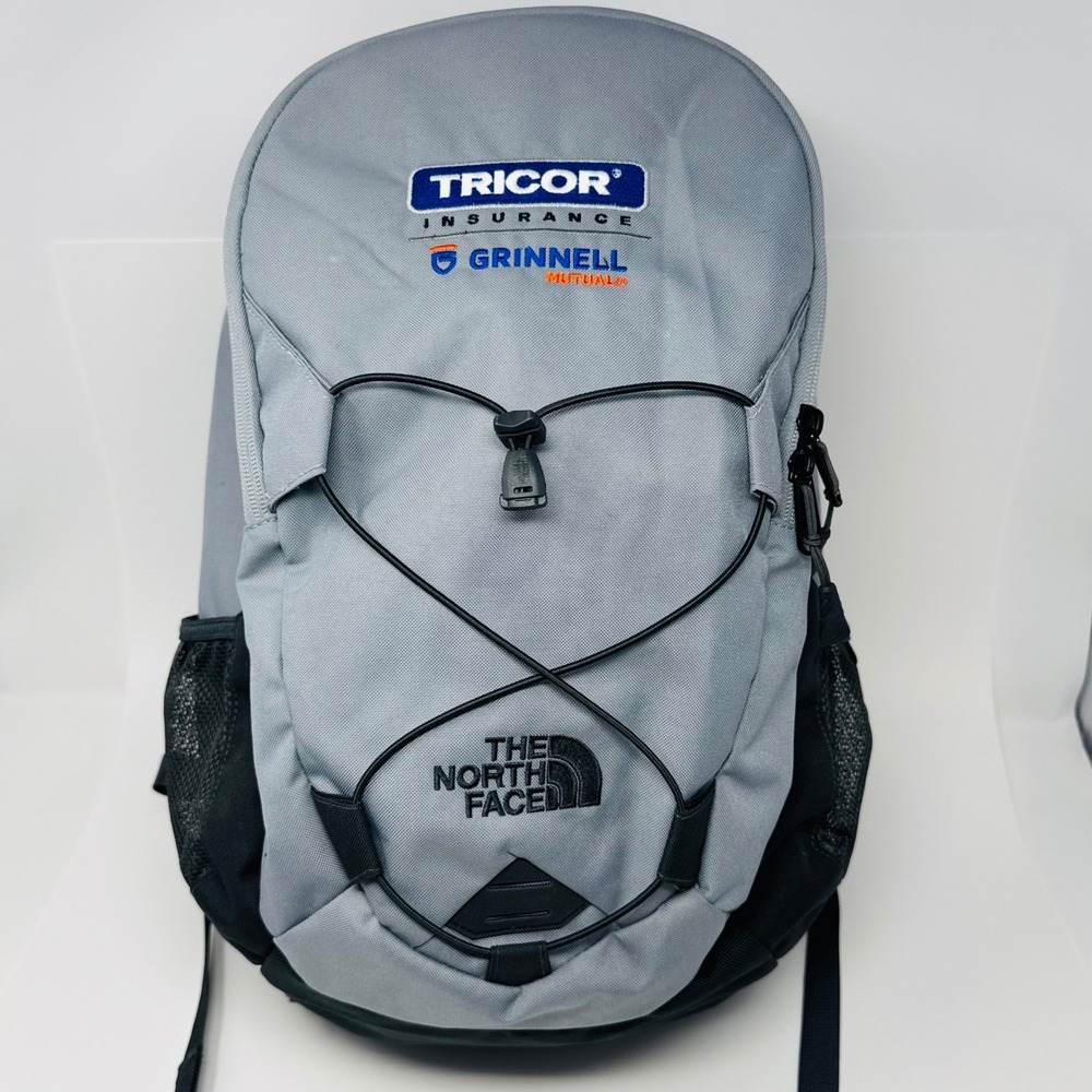 The North Face Groundwork Backpack Grey Tricor Grinnell Mutual Logo FlexVent Bag